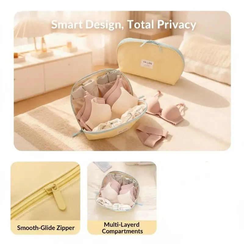 Underwear Storage Bag 1Pcs 3-in-1 Compression Waterproof Clothing Organizer for Short Business Trip Travel Luggage Packing