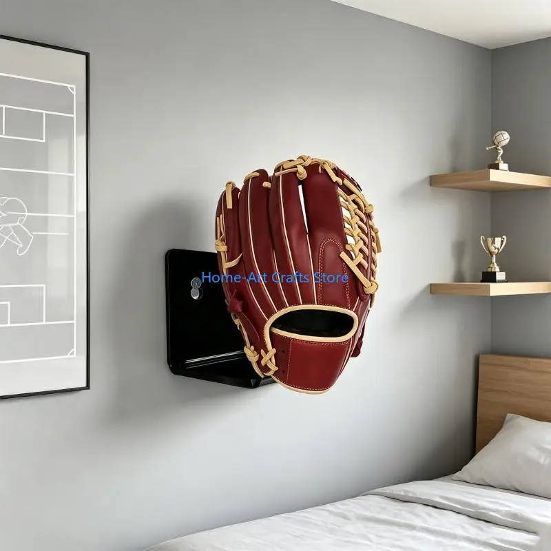 Y3NA 4 Pack Acrylic Baseball Glove Display Stand For Men Player Bedroom Sports Equipment Storage Rack