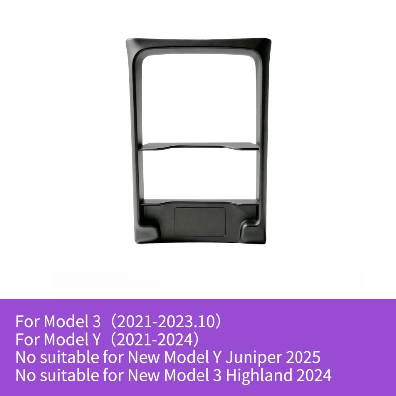 Mittelkonsolen-Abdeckung für Tesla Model 3 Y 2021-2023 Zentrales Bedienfeld Rahmen Aufbewahrungsbox Organizer Brillenhalter Zubehör – Detail 5