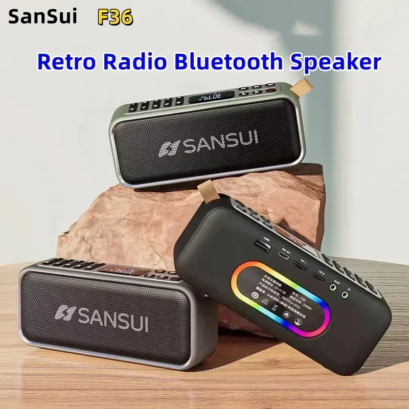 

Outdoor Portable Radio Mini Wireless Bluetooth Speaker High Power Multifunctional Soundbox Long Battery Life Audio with TF Card