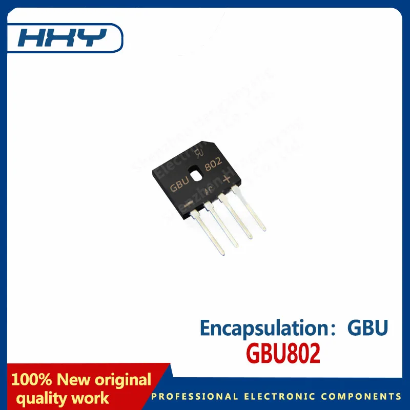 10pcs   GBU802 straight plug rectifier bridge heap package GBU