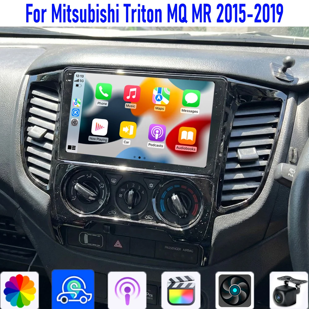

64G GPS 9'' For Mitsubishi Triton MQ MR 2015-2019 Car Radio Stereo Head Unit Wireless Apple Carplay Android 15 Camera Google Map