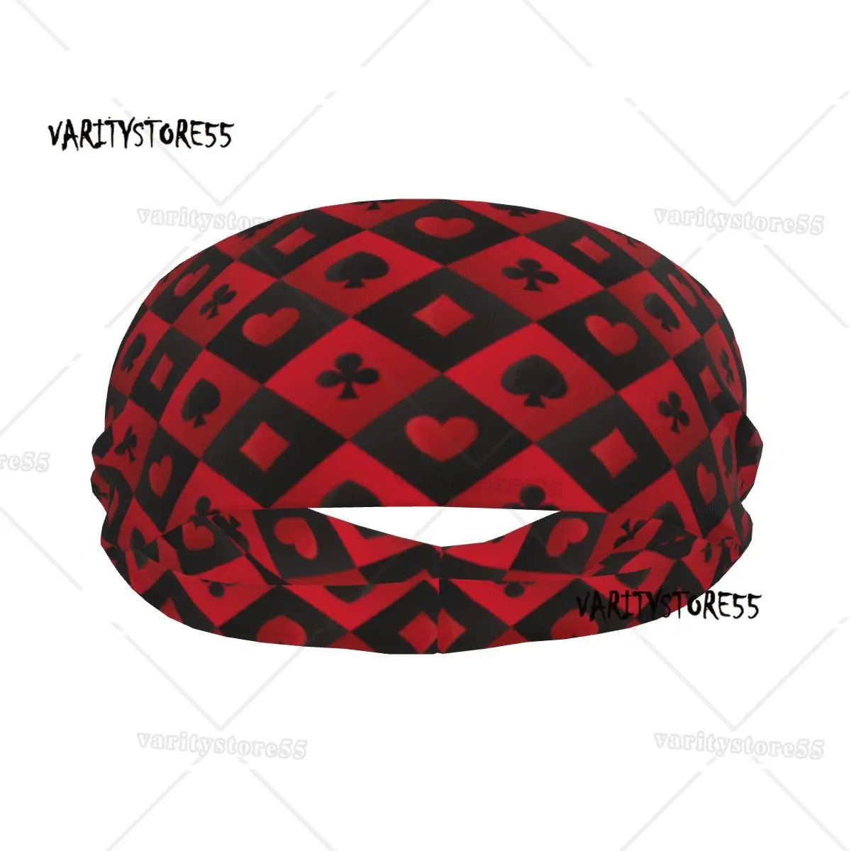 

Спортивная повязка на голову, покерные карты, символы, повязка для бега, фитнеса, впитывающая повязка для волос для езды на велосипеде, пробежки