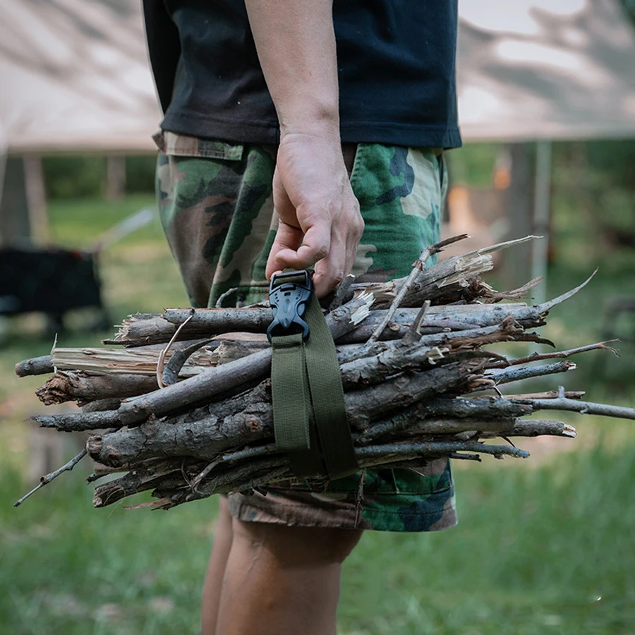 2/4 Stück Outdoor-Reisegurte, strapazierfähige Nylon-Ladungssicherungsgurte, Gepäckgurte, Camping- und Wander-Ladungssicherungsgurte mit Schnalle – Detail 4
