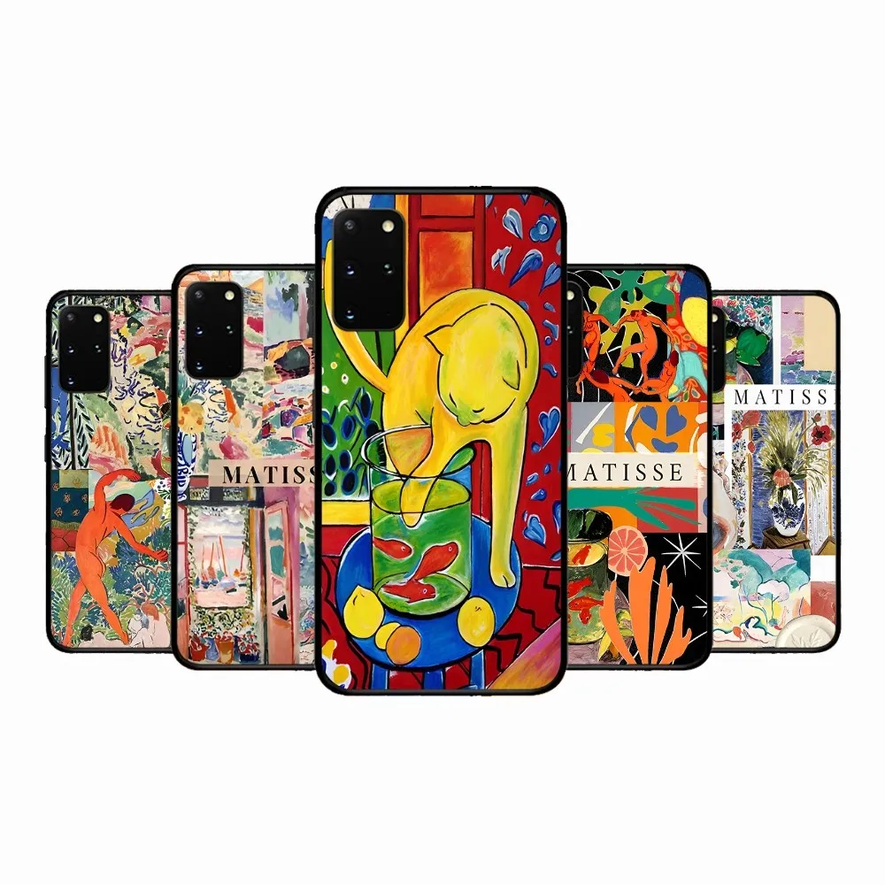 

Henri Matisse cat flowers Art Phone Case For Samsung S 9 10 20 21 22 23 30 23 24 plus lite Ultra FE S10lite Fundas