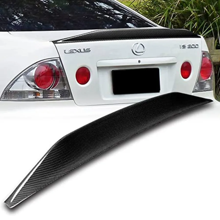 

Q1-Tech Real Carbon Fiber VIP-Style Lift Gate Trunk Spoiler Wing for 2001-2005 Lexus IS300 2002 2003 2004 Black Performance Aes
