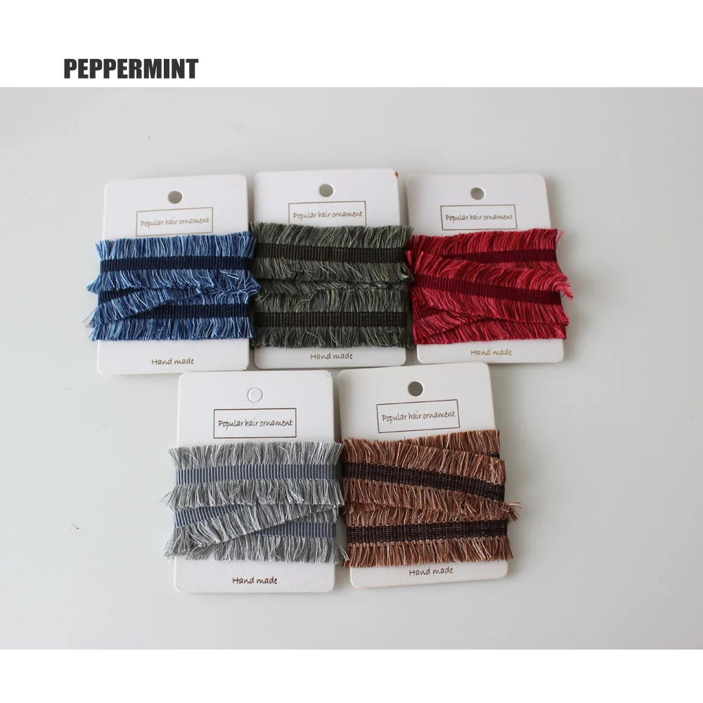 3 Yards 3cm Fringed Trim 2 Side Use Tassel Knitted Trim Ribbon Sewing Latin Dress Stage Garment Curtain Decorative