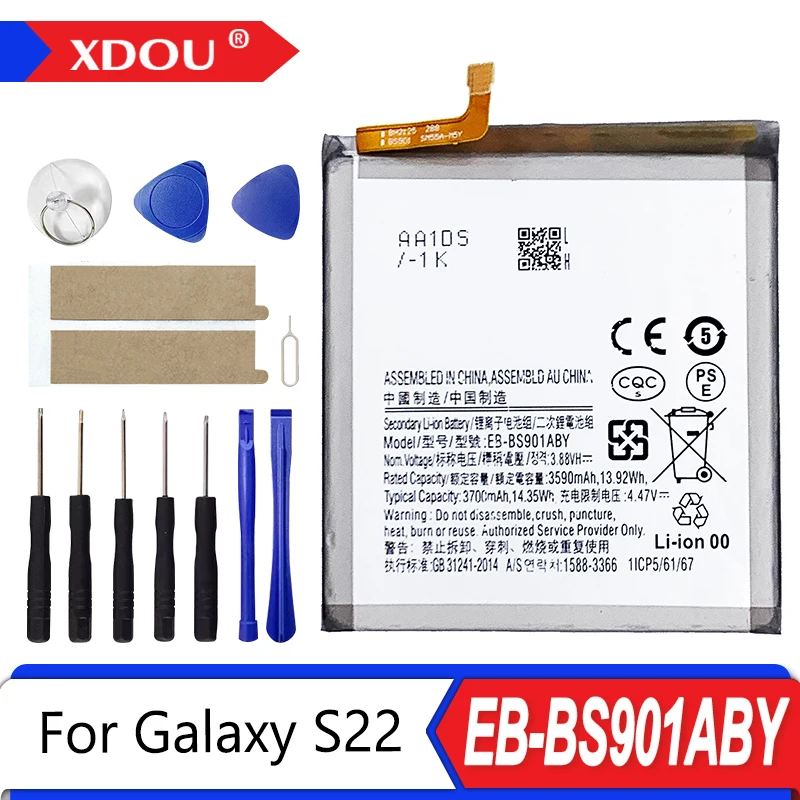 

Совершенно новый сменный аккумулятор EB-BS901ABY емкостью 3700 мАч для Samsung Galaxy S22