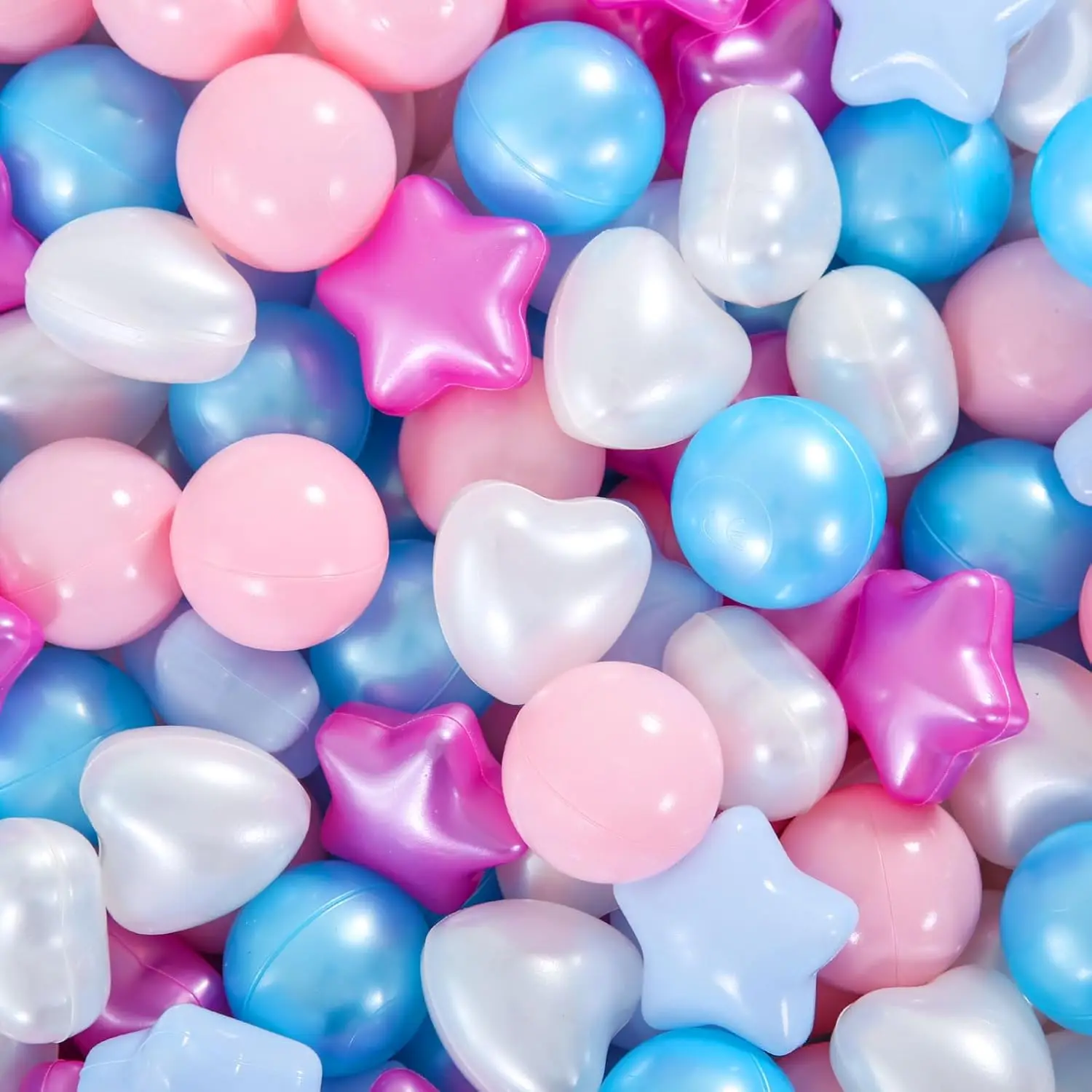 Ball Pit Balls 200 colores de sirena, bolas de plástico para niños pequeños sin ftalatos, sin BPA, bolas a prueba de aplastamiento en juguetes de juego reutilizables