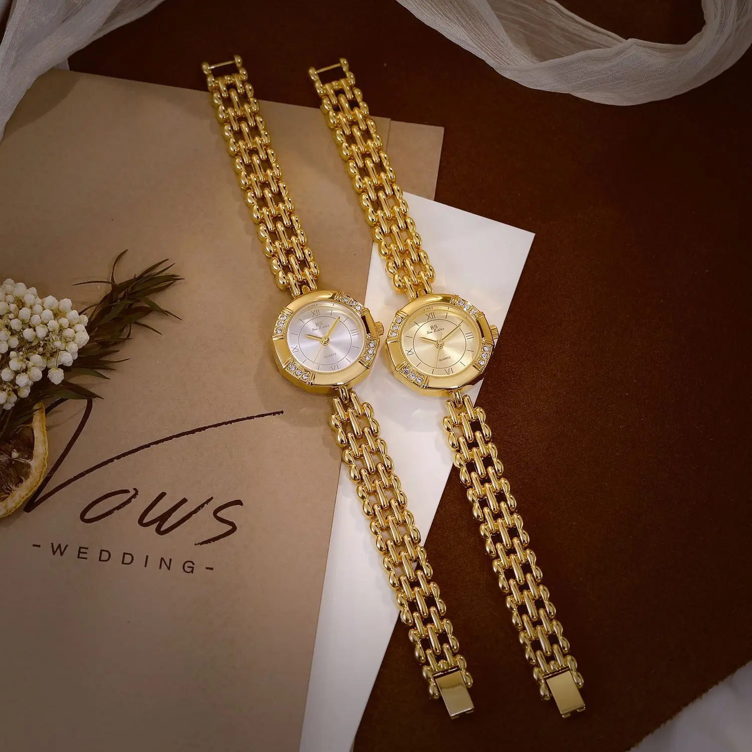 Women Watch Vintage Gold Roman Numeral Octagon Watch Fashion Luxury Quartz Ladies Dress Watches Rhinestone Bracelet Clock Gift