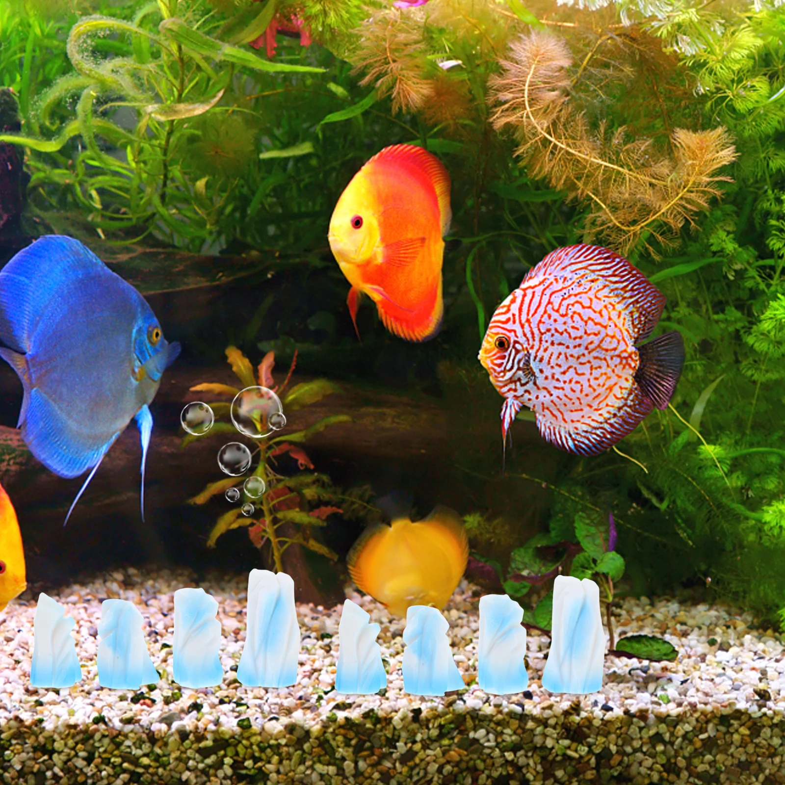 

8 pcs Iceberg Ornaments Resin Mini Floeberg Decorations Vivid Realistic Dollhouse Accessories Mountain Model Home Decor Pet