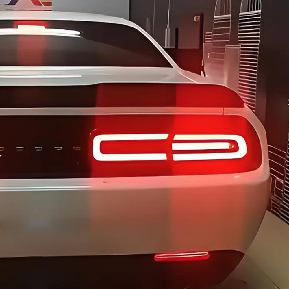 

Для Dodge Challenger 2008-2014 автомобильные задние фонари в сборе, обновленная подсветка, автоматические задние фонари, мигающие светодиодные аксессуары