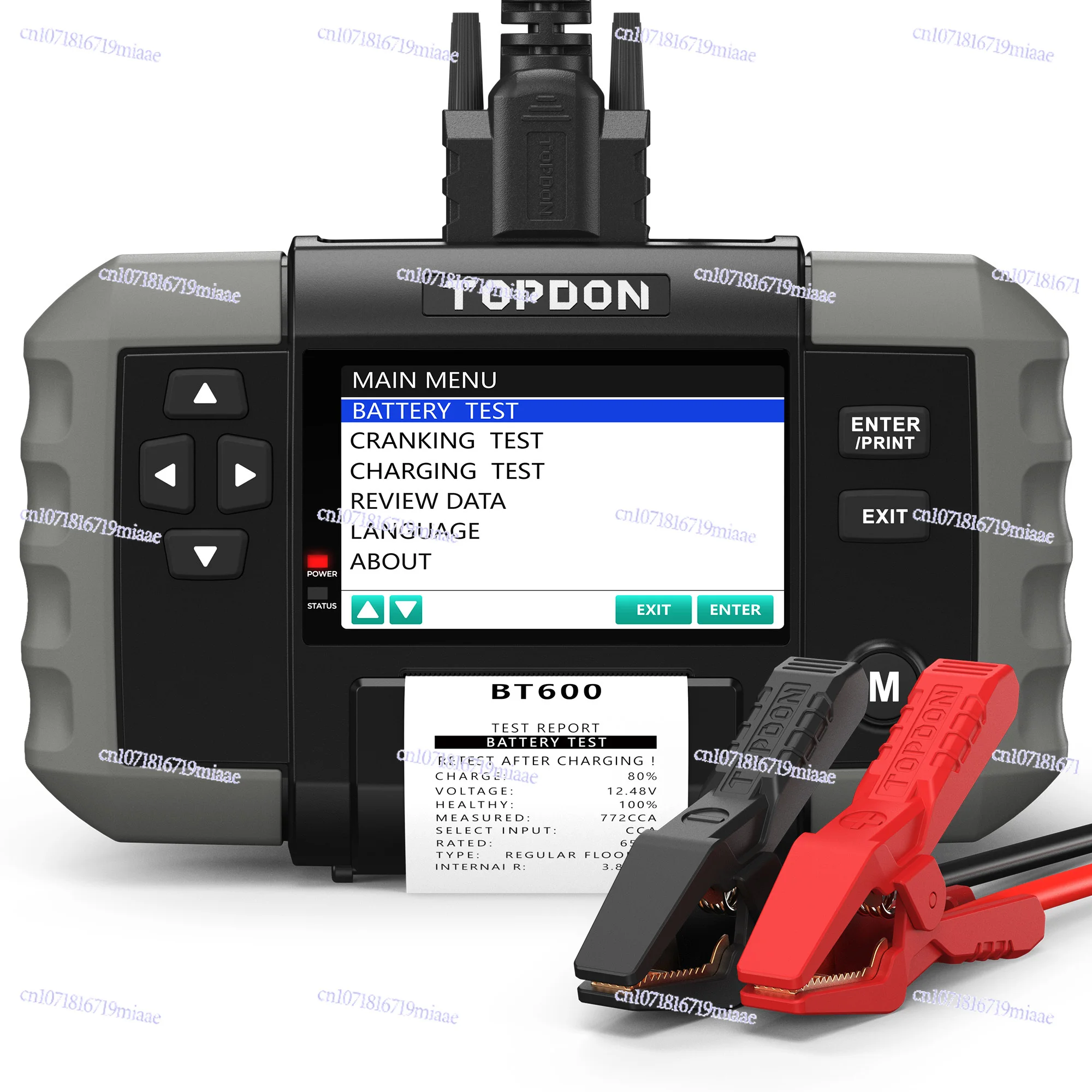 Topdon BT600 12 В 24 В емкость гибридный литиевый комплексный электронный тестер автомобильного аккумулятора анализатор тестеры с принтером