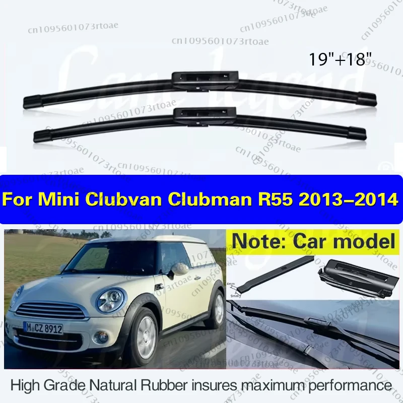 

Car Wiper For Mini Clubvan Clubman R55 2013 2014 Front Wiper Blades Soft Rubber Windscreen Auto Windshield Rain Brush 19"+18"