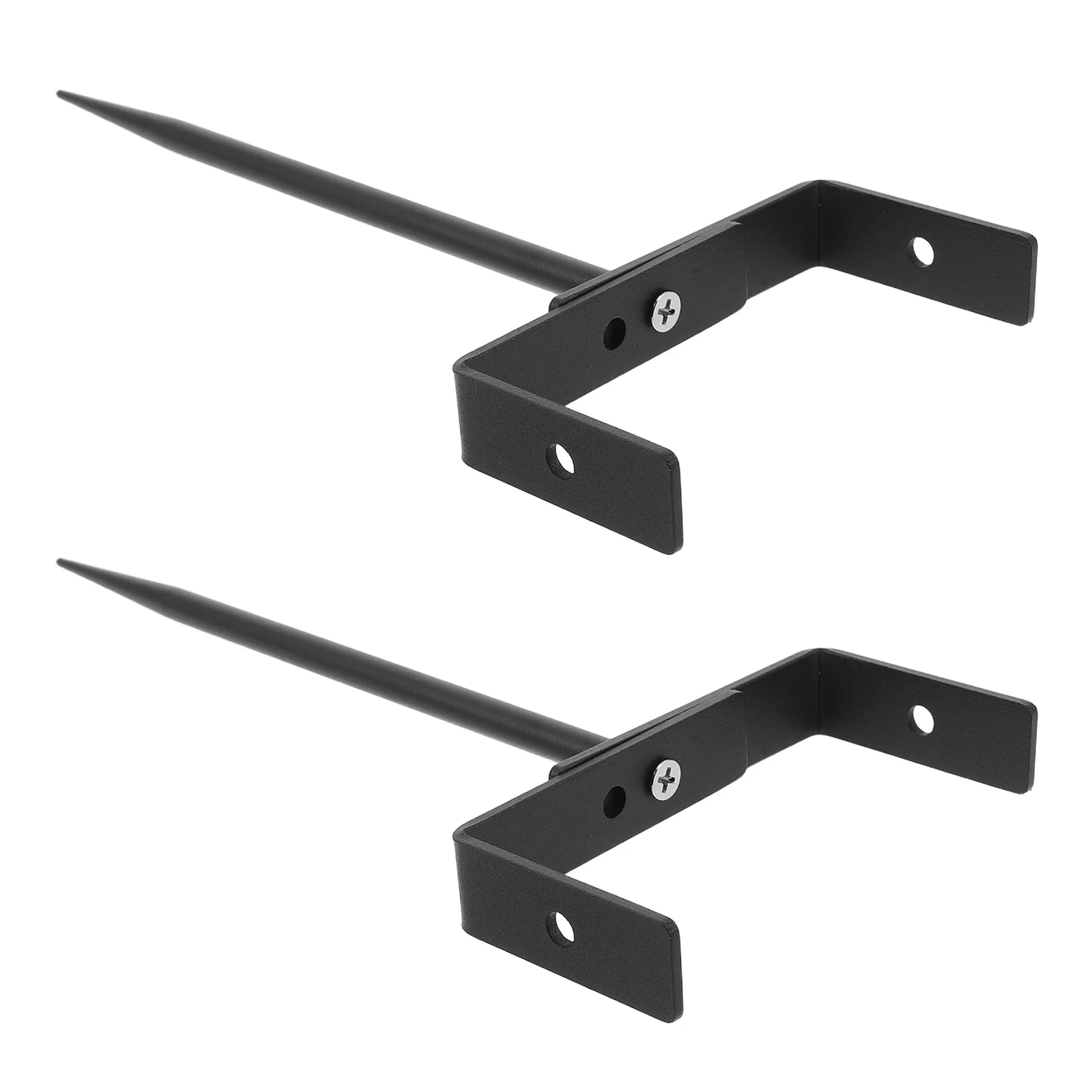 

2pcs Adjustable Downspout Bracket Black: Gutter Support Brackets For Rainwater Drainage Pipe Outdoor Fastener Stake Extension