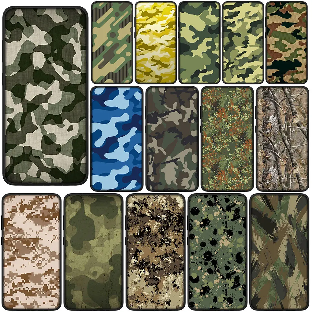 Camo Military Army Camouflage Pattern Phone Casing for Samsung Galaxy Note 20 Ultra 10 8 9 S10 Lite S9 A6 A8 Plus A9 Cover Case