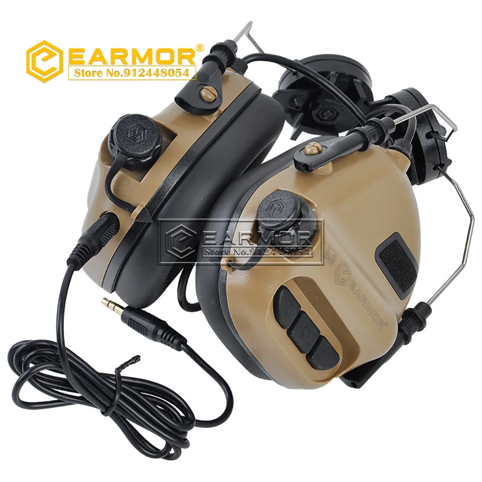 Imagem -02 - Opsmen Earmor M31h Mod4 Tactical Headconjunto Cancelamento de Ruído Proteção Auditiva Softair Aviação Headphone para Capacetes Fast mt