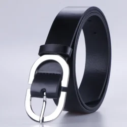 A belt for women and men, simple and versatile, student black needle buckle, personalized decoration, belt for women