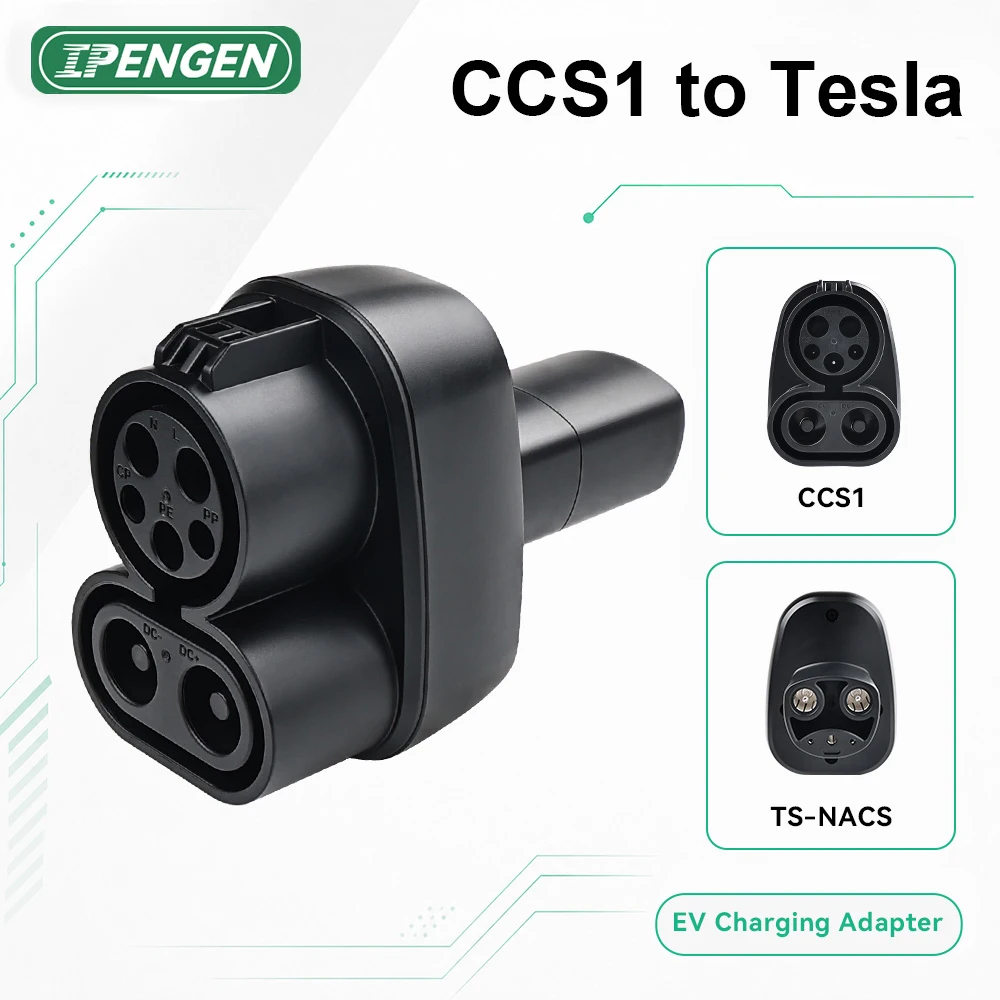 IPENGEN CCS1 to TS-NACS EV Charging Adapter DC 400A Fast Charging Converter For Tesla Model 3 Y S X Electric Vehicle