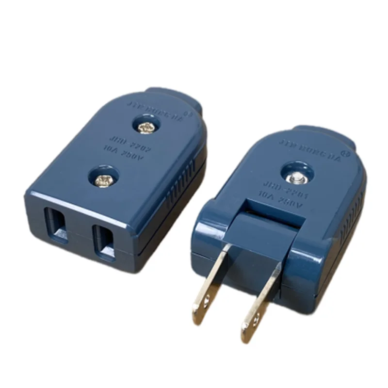 90 Degree Rotary Power Plug America Connection with Two Flat Pins JHD-2201, 1 Piece