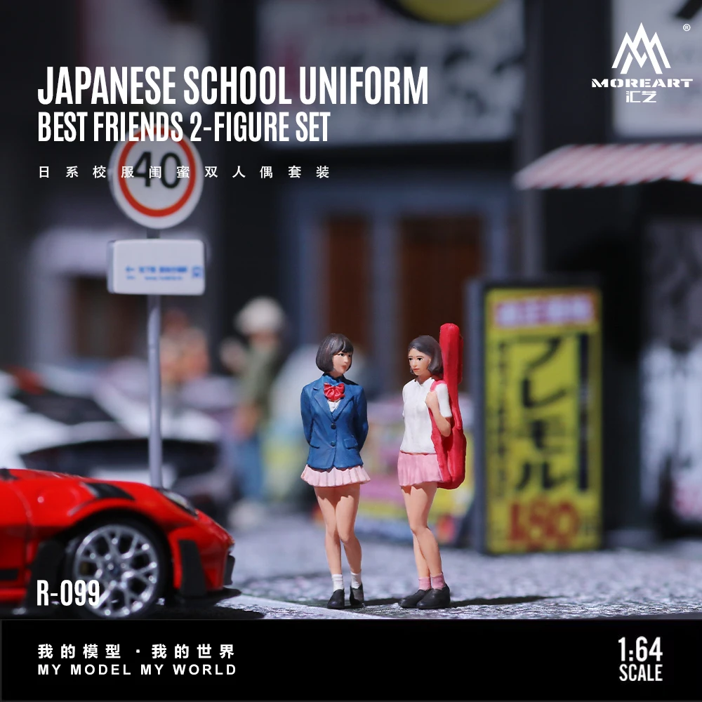 

*Pre-order*MoreArt 1:64 Uniform Girl Friends Resin Figurine Set Mini Character Model for Diorama Display