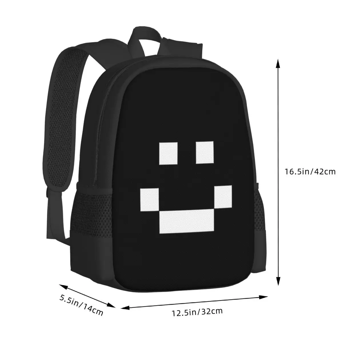 Quackity Merch Smile Logo Student Backpack School Bag Hiking Travel Daypack for Boys Girls Fashion Bookbag Shoulder Bags