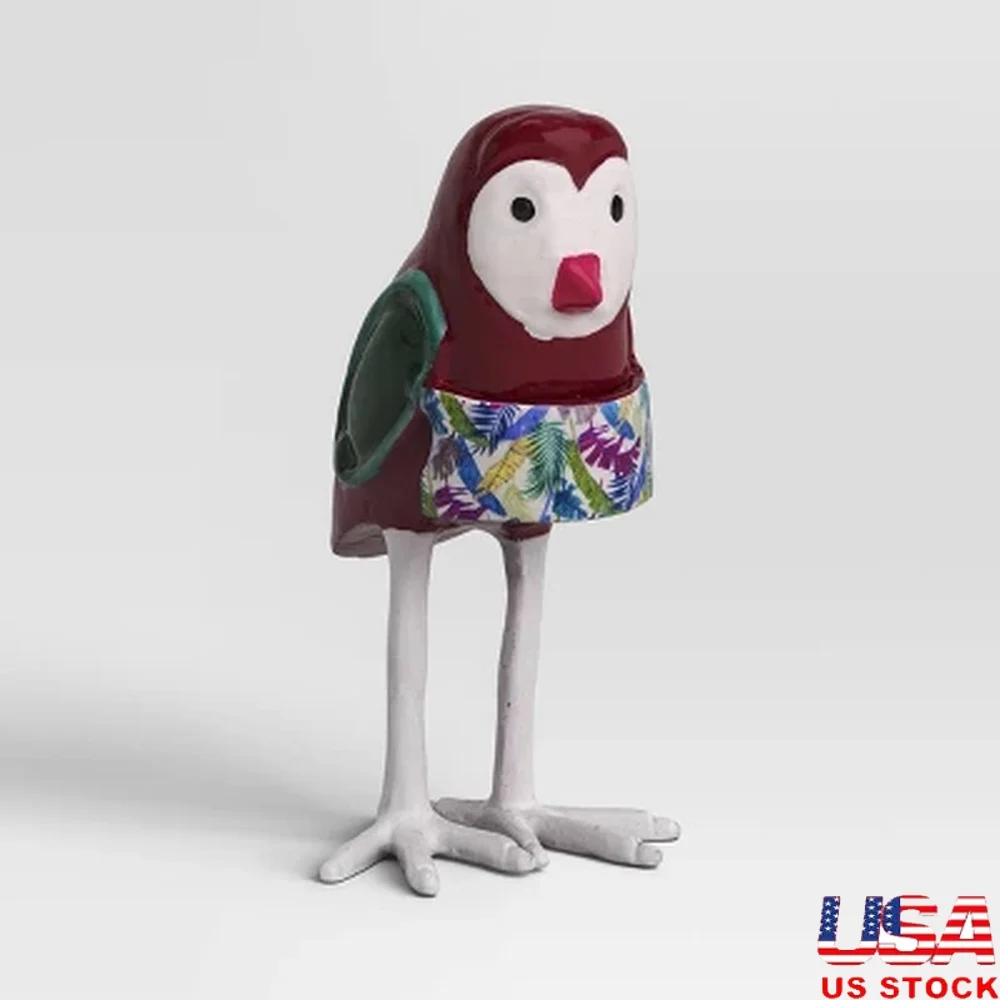 

Уличная алюминиевая фигурка птицы, милая металлическая статуэтка с длинными ножками, яркий дисплей, декор для сада, патио, высота 6,12 дюйма