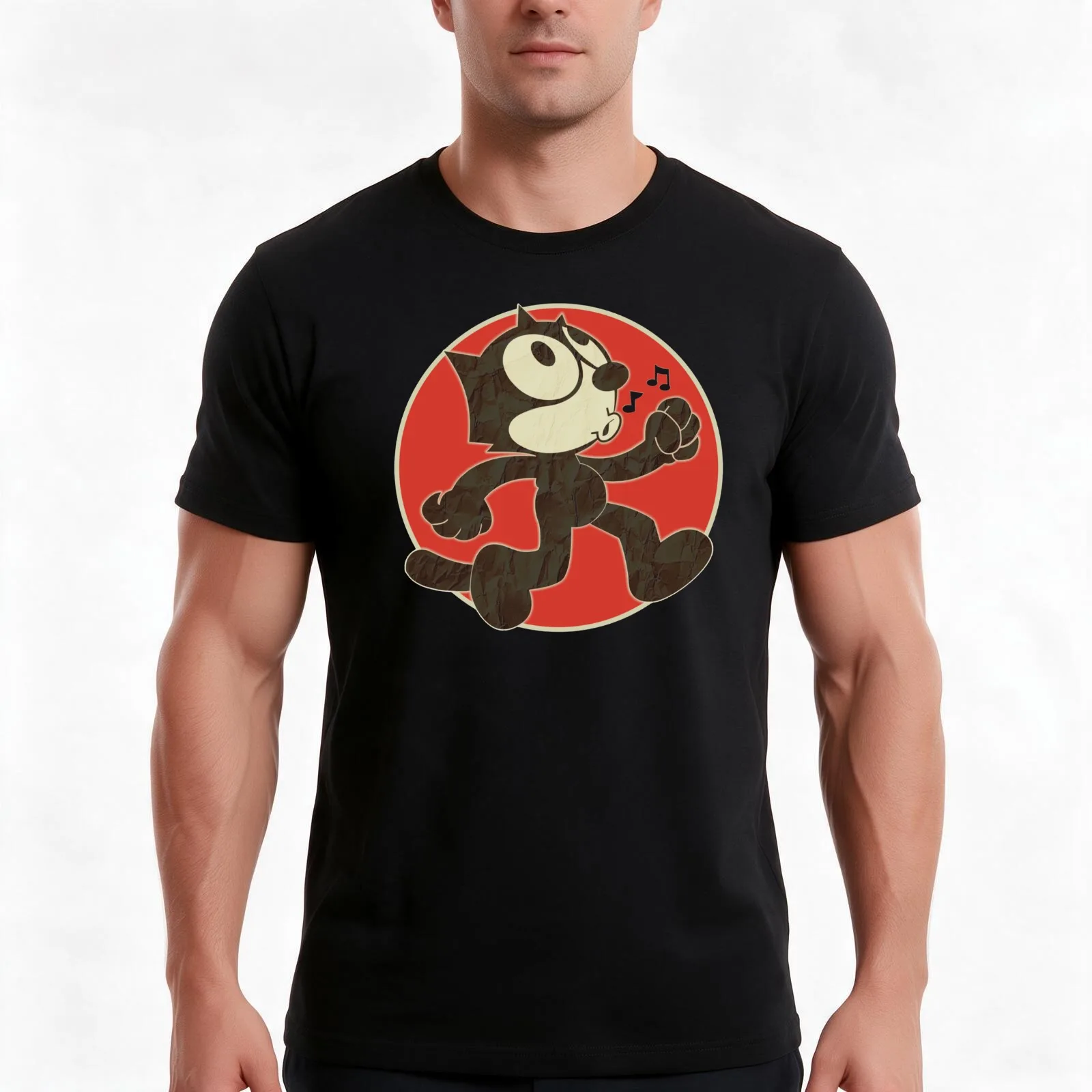 Felix The Cat Keep Walking Vintage Retro T-Shirt Summer Casual Cotton Tee Oversized Streetwear Tops Vintage Graphic Print