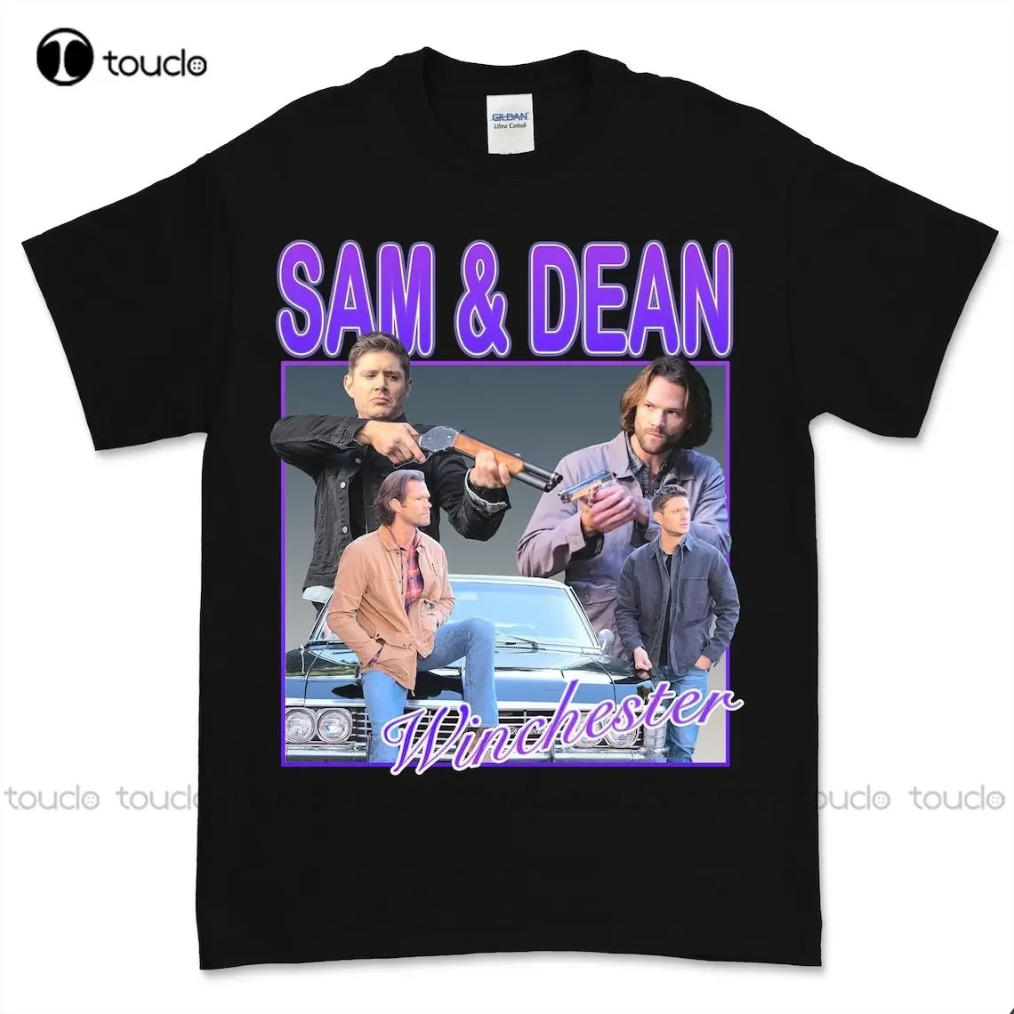 Sam & Dean Winchester Vintage T Shirt Unisex Supernatural Tv T-Shirt Pop Culture Funny Art Streetwear Cartoon Tee Xs-5Xl