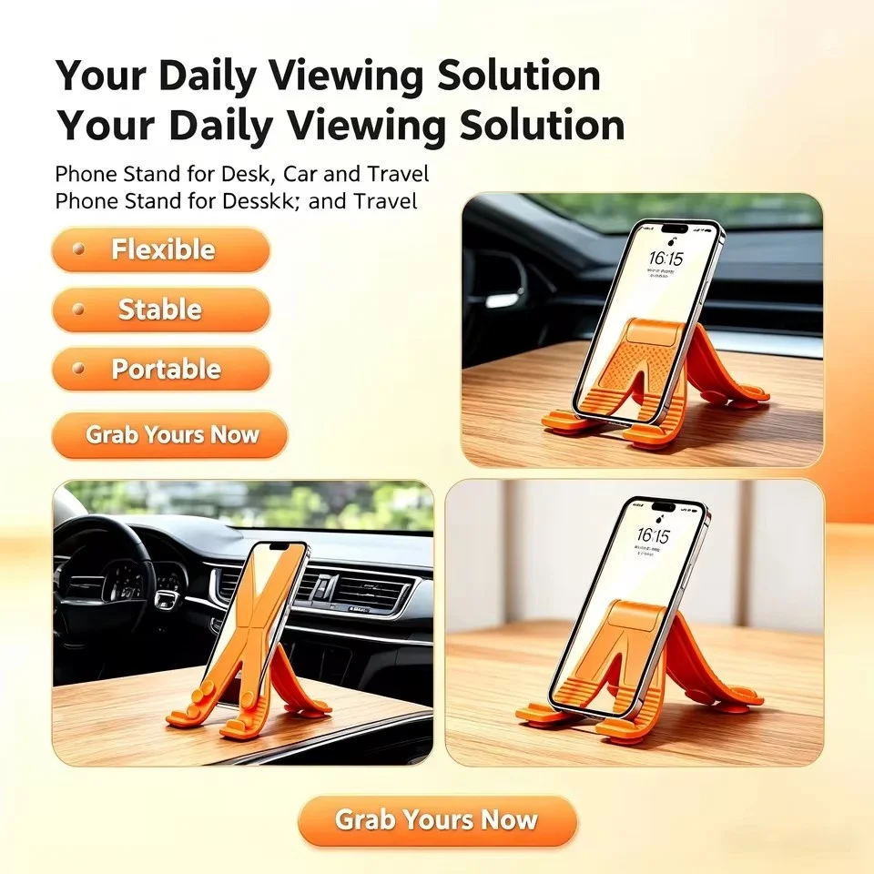 Powerful Silicone Suction Cup Phone Holder, Lazy Holder, Can Be Freely Bent Into Any Shape, Suitable For Multi Angle Adjustment - view 6