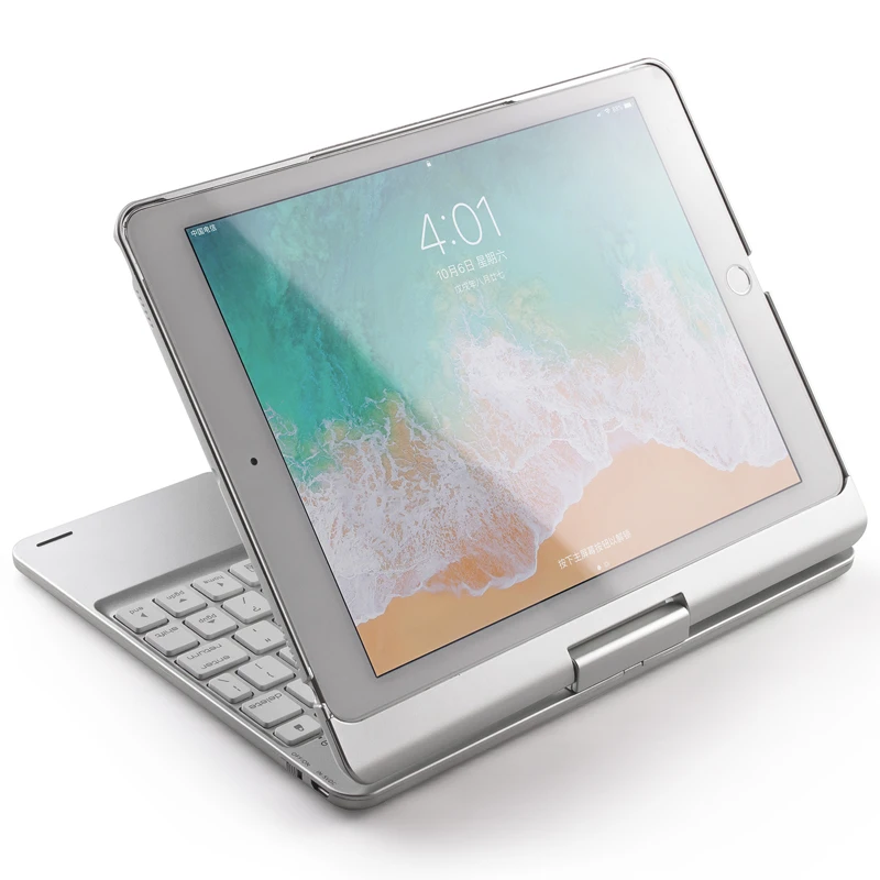 حافظة لوحة مفاتيح بلوتوث لجهاز iPad 5th 6th من الجيل Pro Air 1 2 2018 2017 9.7 حافظة كمبيوتر لوحي عربي عبري إسباني كوري