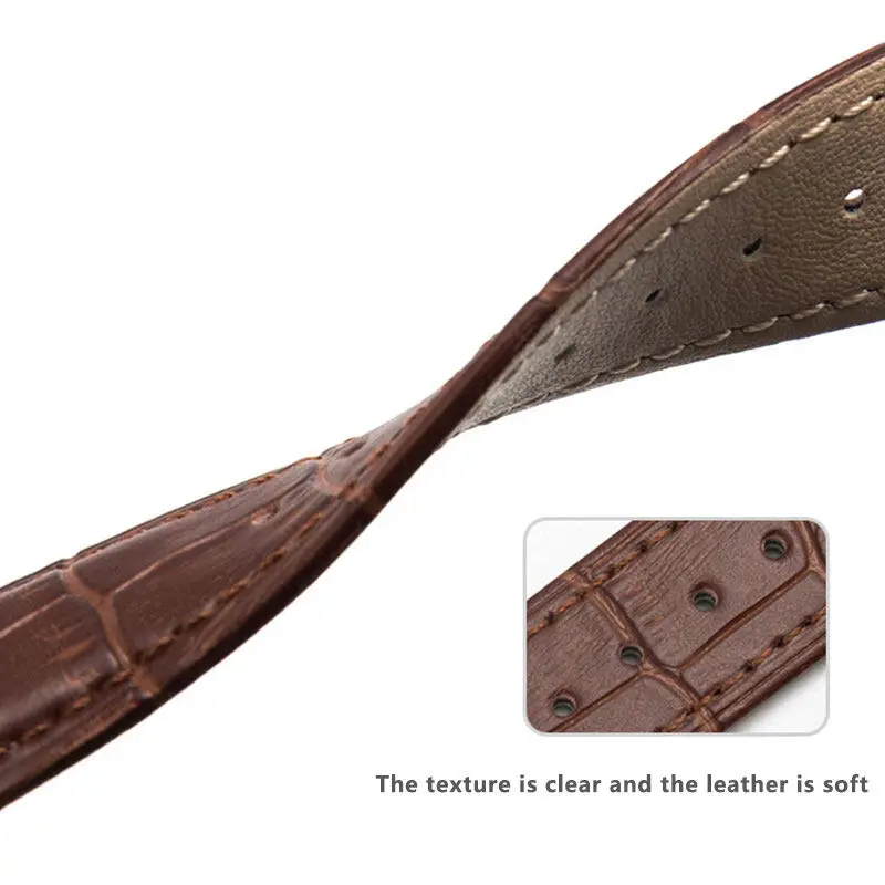 سوار من جلد البقر مقاوم للماء للرجال والنساء ، حزام جلدي ، حزام ساعة شامل ، 10 ، 12 ، 13 ، 14 ، 15 ، 16 ، 17 ، 18 ، 19 ، 20 ، 21 ، 22 ، 23 ، 24