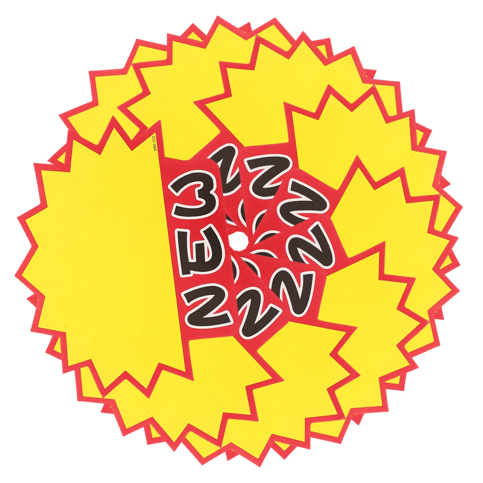 

100Pcs Price Tags Burst Shape Paper Price Stickers Retail Display Yard Sign Sale Decorations Business Supplies