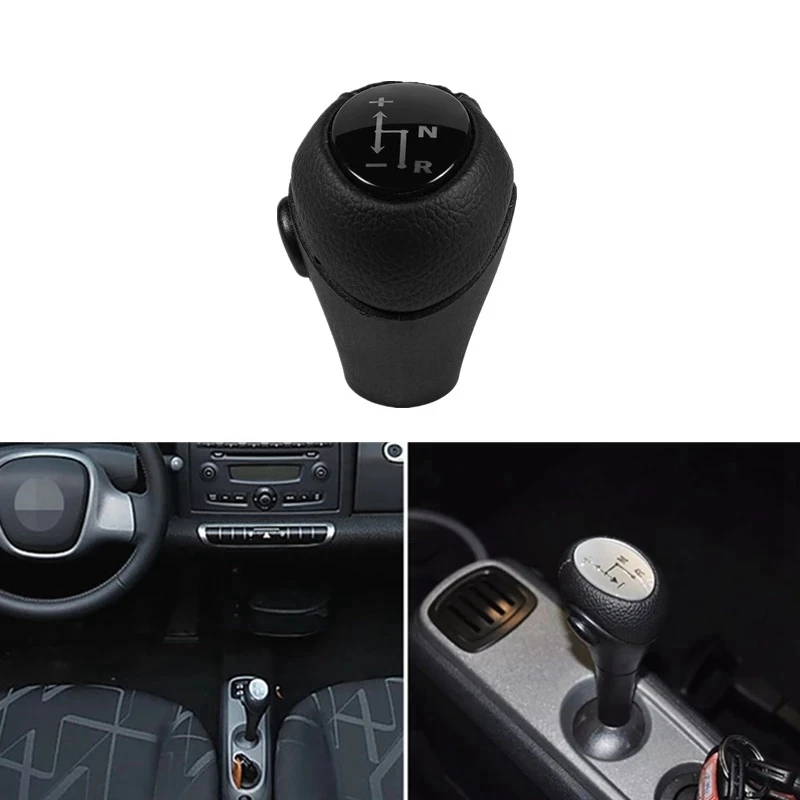 Auto Parts Leather Automatic Gear Shift Knob Lever Shifter for Mercedes Benz Smart Fortwo Roadster 450 451 Brabus Fortwo