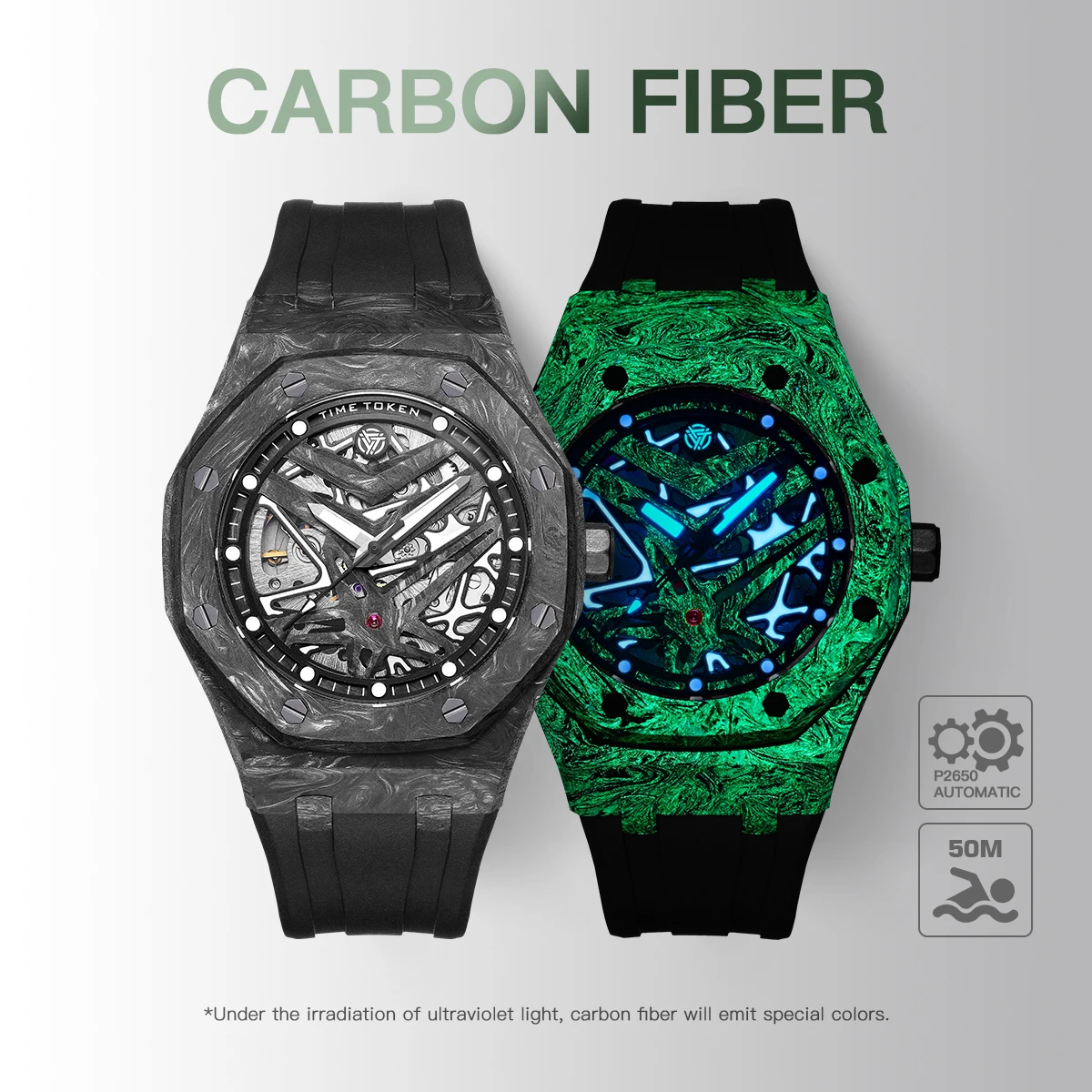 Limited‑Edition Skeletonized Men's Watch 42mm Automatic Mechanical Movement Sapphire Crystal Luminous Wristwatch