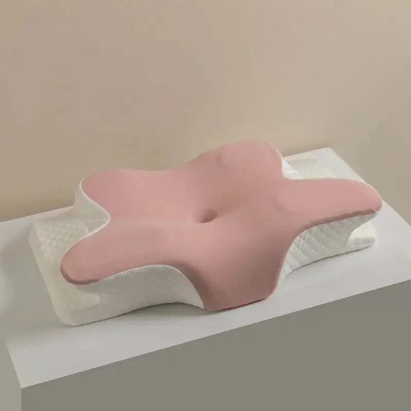 Cooling Butterfly Memory Foam Pillow, Ergonomic Neck Support for Summer Sleep