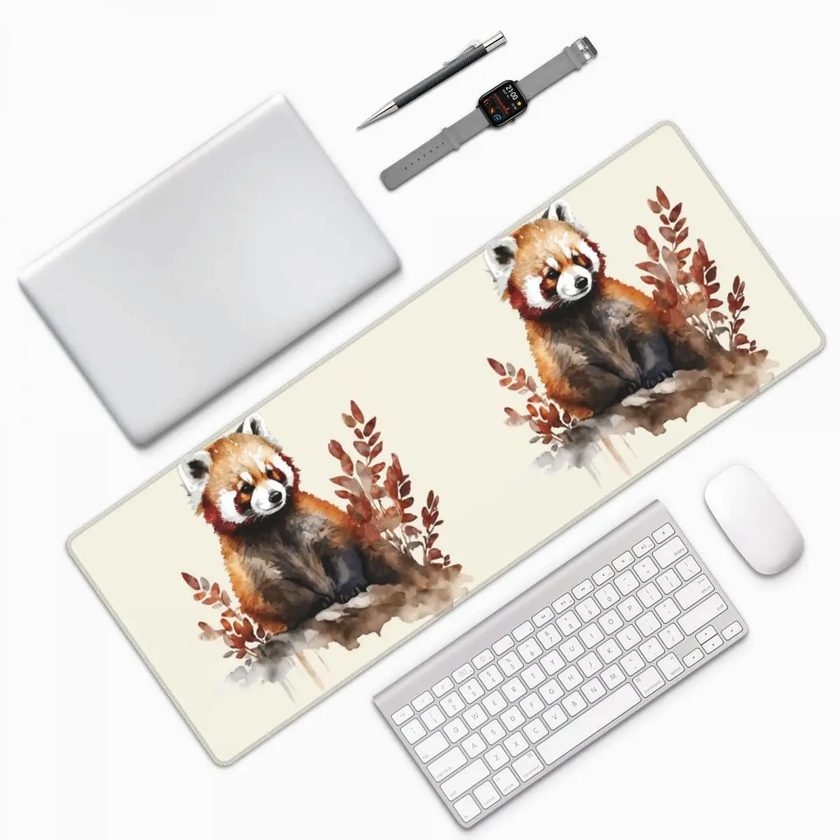 Real Red Panda Large Mouse Pad Computer Keyboard Mouse Mat Gaming PC Laptop Desk Mat Office Accessories Table Mats