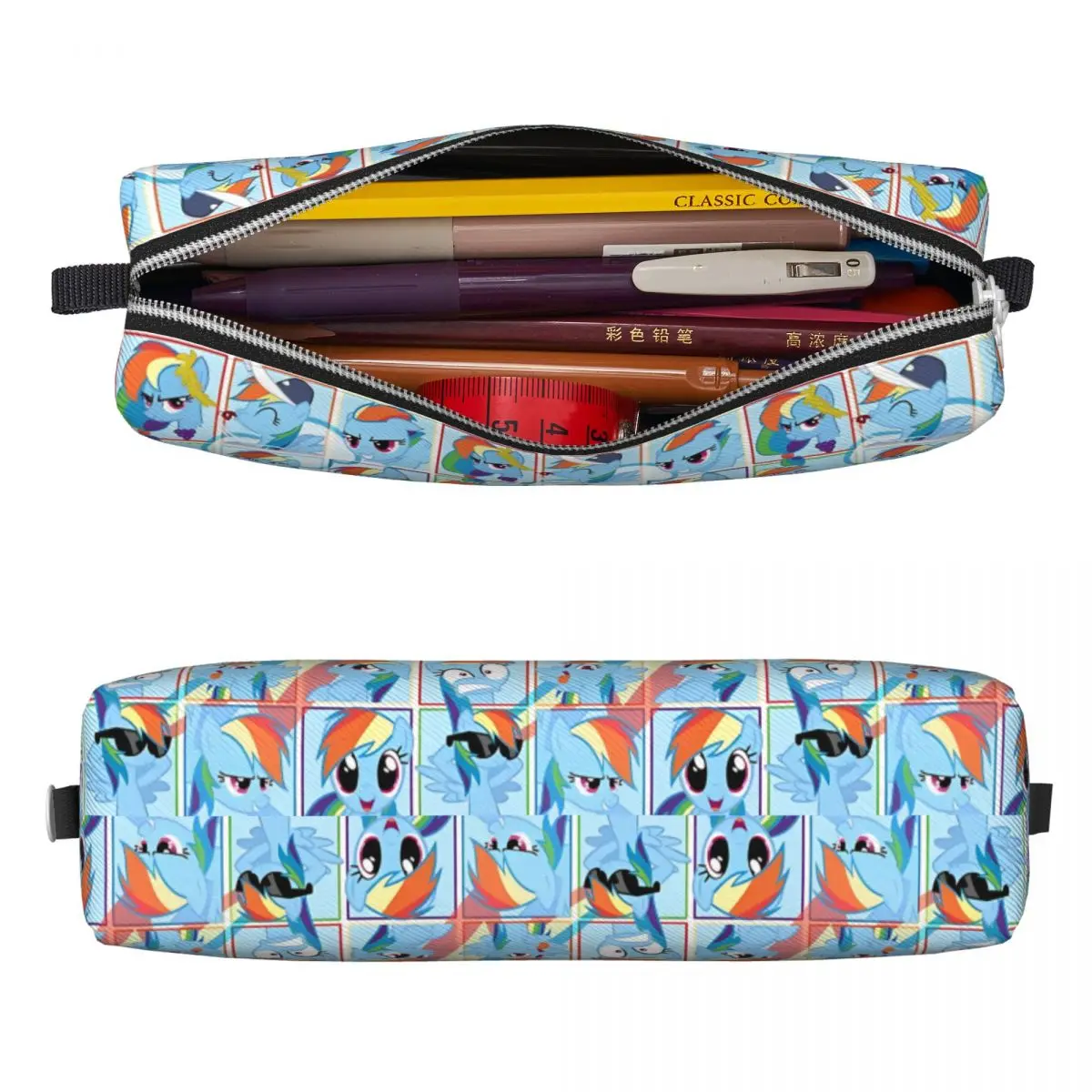 Mirror Pool Of Pony - Rainbow Dash Pencil Case Ponies friendship is magic Pencilcases Pen Box Big Capacity Bags Accessories