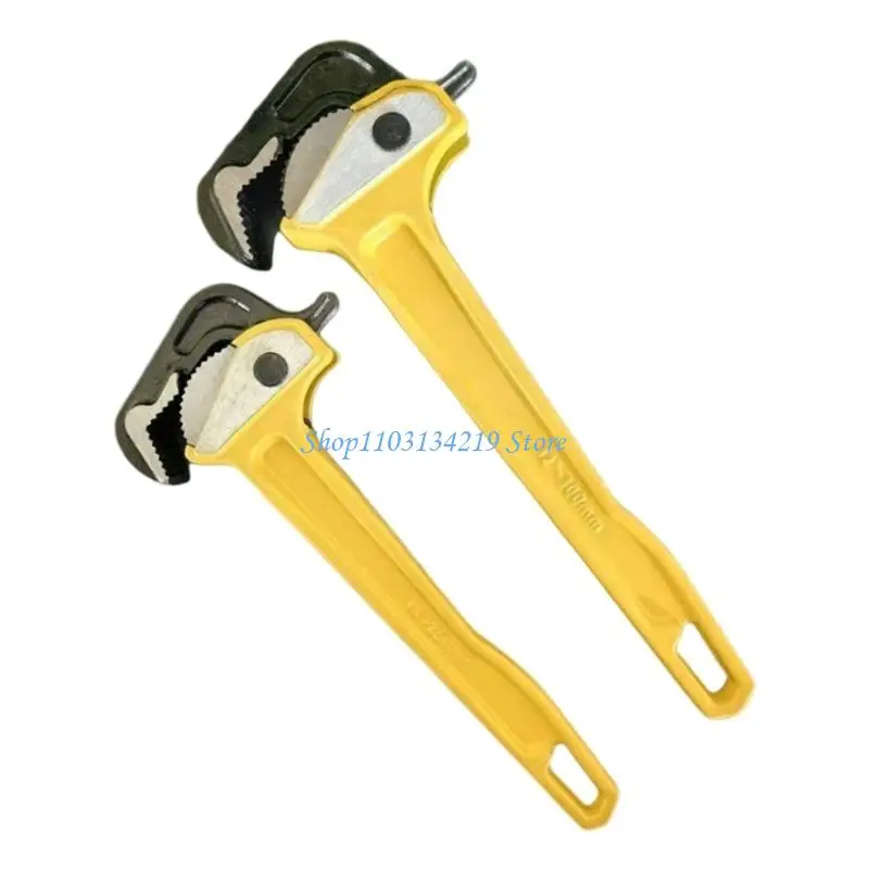 N5KC Ratcheting Water Pipe Wrench With 360 Degree Grips Quick Close Technology And Antislip Handle For Plumbing Maintenance