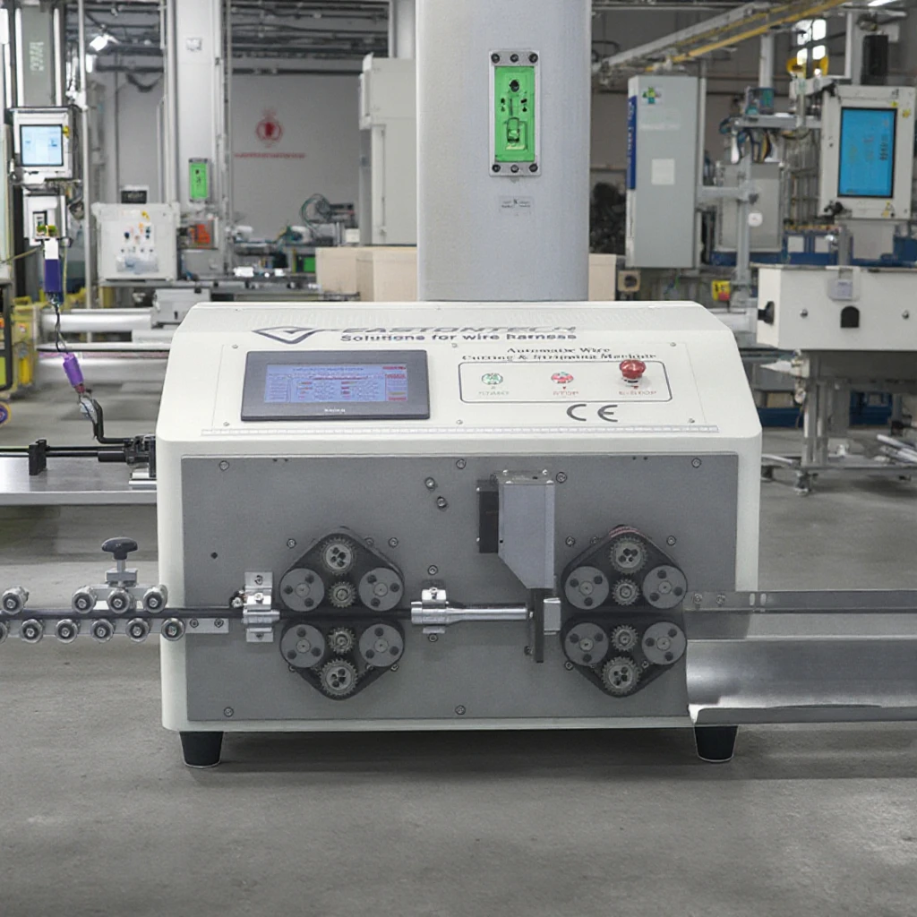 آلة تجريد قطع الكابلات الأوتوماتيكية عالية الدقة من نوع الحزام بسعة كبيرة 2-35 مم2 لتصنيع الكابلات