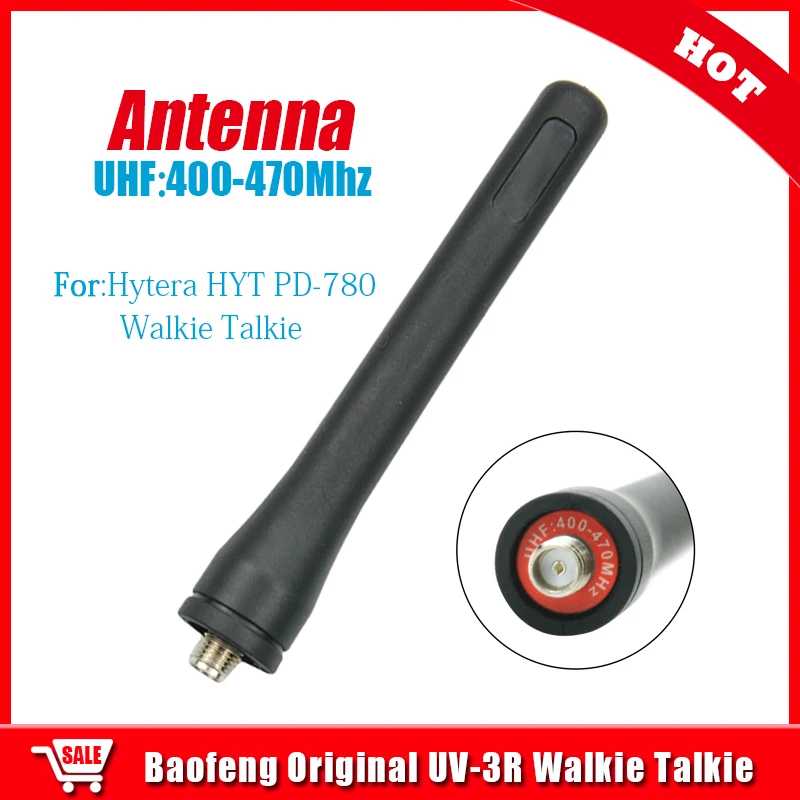 Antena UHF de 9CM/3,54 pulgadas para Walkie Talkie Hytera HYT, 400-470Mhz, versátil, profesional, Digital, dos vías, piezas de Radio