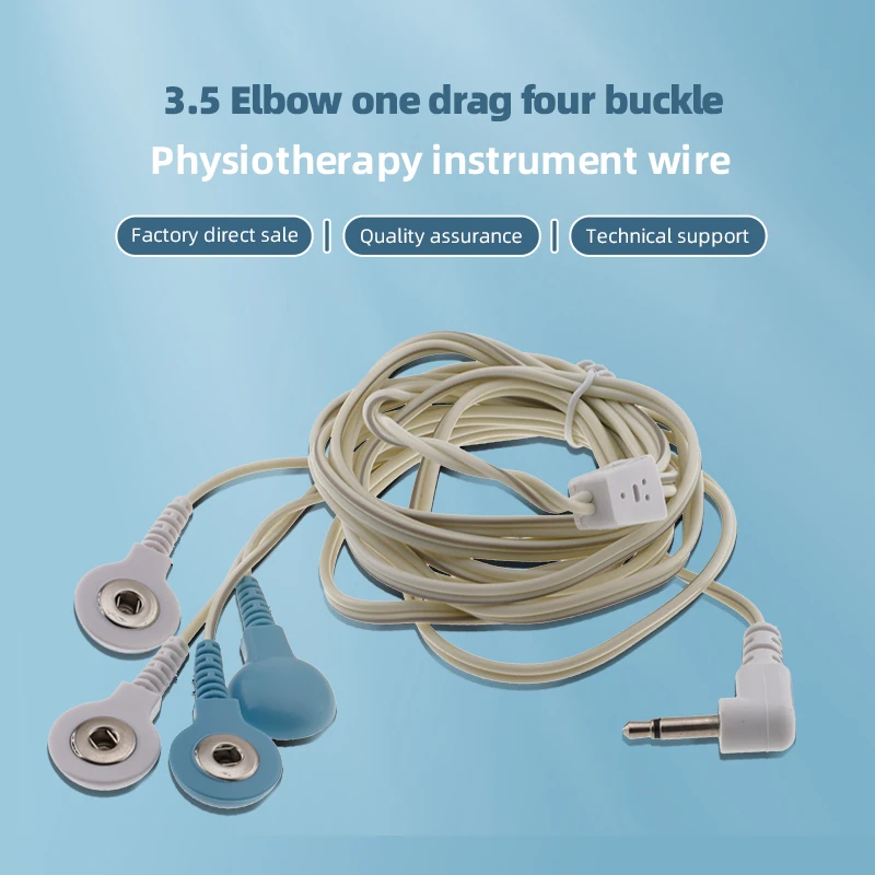 The manufacturer supplies a 1.5-meter therapeutic massage instrument wire with a 3.5-bend one to four copper foil electrode wire