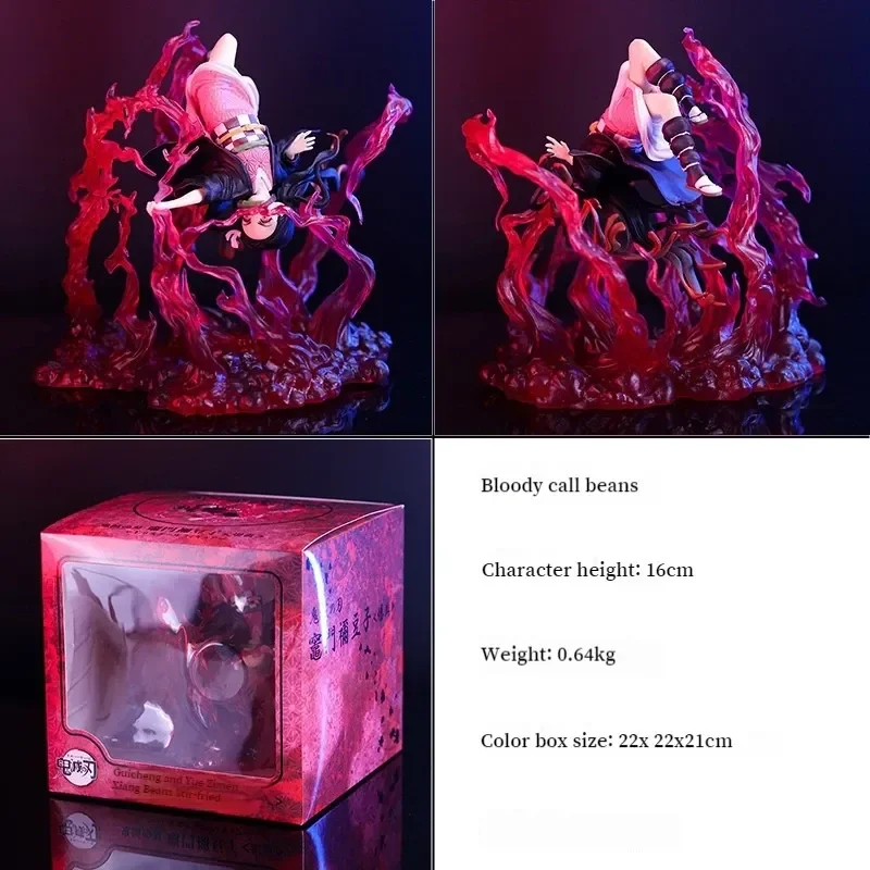 Figurine d'anime Demon Slayer, Kamado Nezuko Dee, Kawaii Girl, modèle en PVC, statue de collection, ornement, beurre, jouet périphérique, cadeau, 16cm