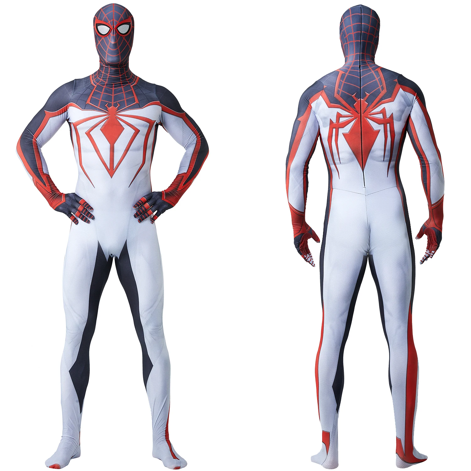 PS5 INSOMNIAC Spiderman Cosplay Miles Spiderman TRACK Suit Costume Superhero Spandex Bodysuit Zentai Outfits Halloween Costume