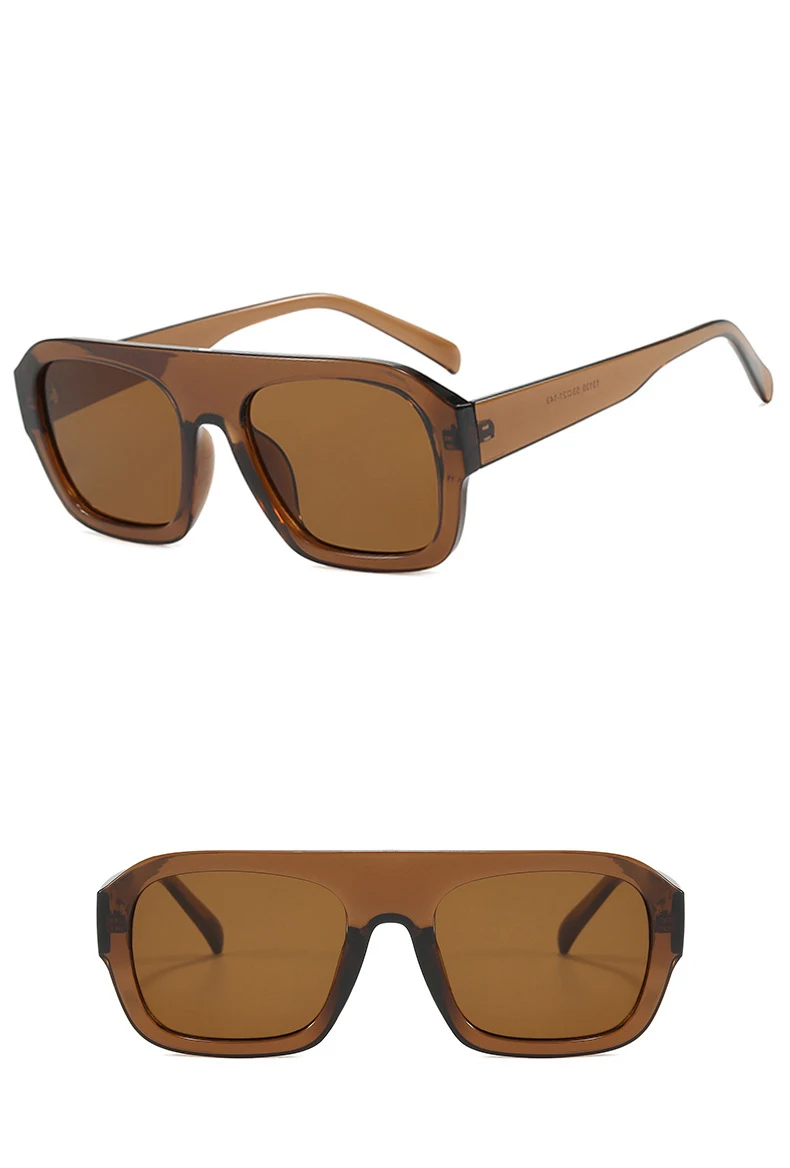 Vintage Quadratische Sonnenbrille für Frauen Luxus Marke Großen Dicken Rahmen Leopard Weibliche Sonnenbrille Männer Mode Designer Brillen – Detail 10