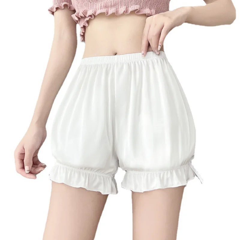 Women's Summer Thin Se Pants Loose Pumpkin ape orts Underwear for Outdoor Wear White Loose Lantern Pants