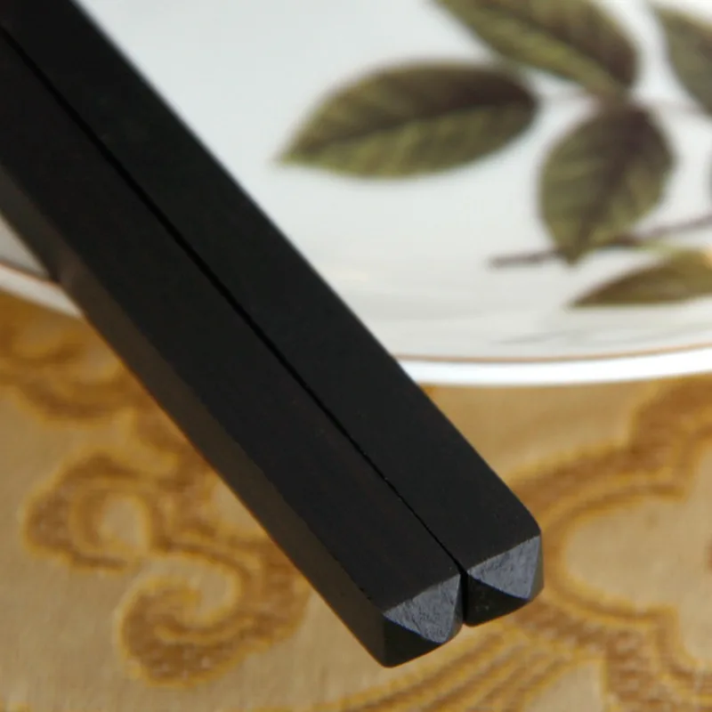 10 Pairs of Chopsticks As Gifts Luxurious Ebony Wooden Chinese Chopsticks Wholesale Durable Household Kitchen and All for Food