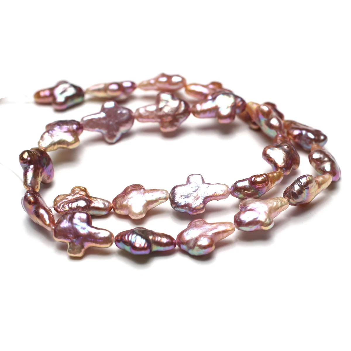 

12x16 мм высококачественные барочные фиолетовые бусины из натурального жемчуга в форме креста для изготовления ювелирных изделий DIY ожерелье браслет аксессуары 36 см