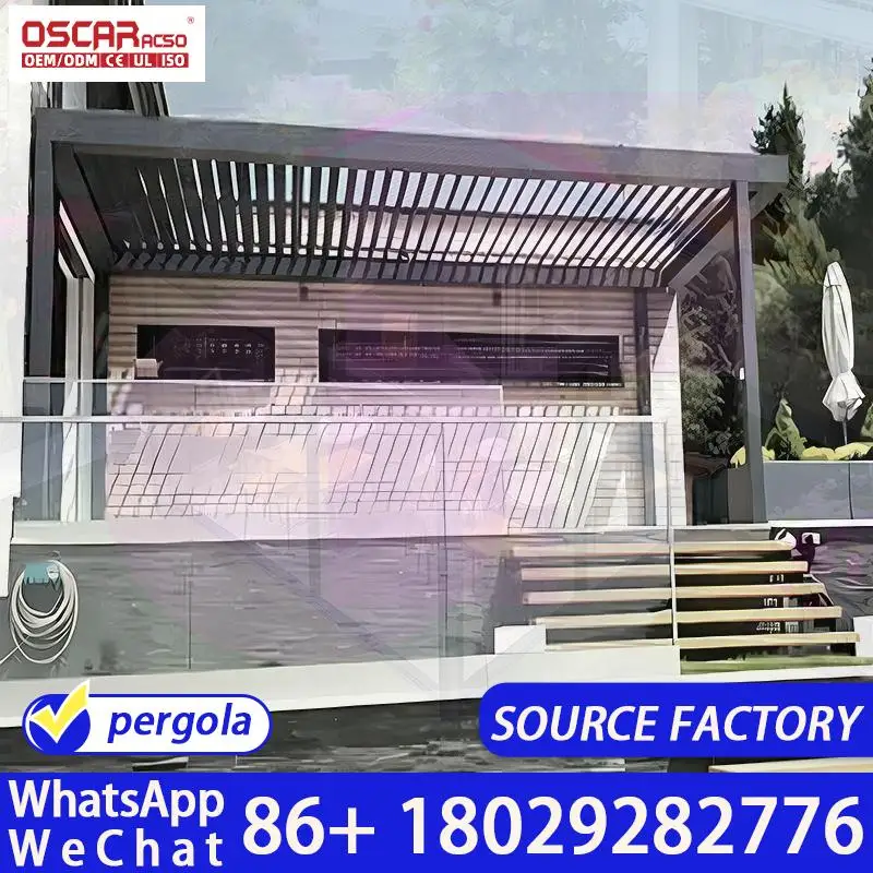 Outdoor Canopy Gazebos 16 X 12 Feet Aluminum Alloy Structure Backyard Patio Garden pergola