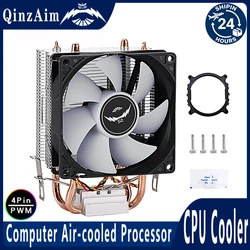 QIUzAim x79 x99 Ventola di raffreddamento CPU 2 Heat Pipe Computer Adatto per l'installazione LGA2011 e5 2066 2099 AMD Efficiente dissipazione del calore